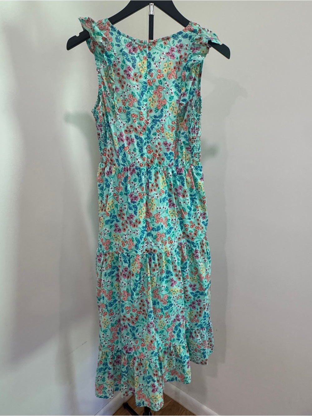 J.Crew Printed Smocked Ruffleneck Midi Dress size 4 - Picture 7 of 10